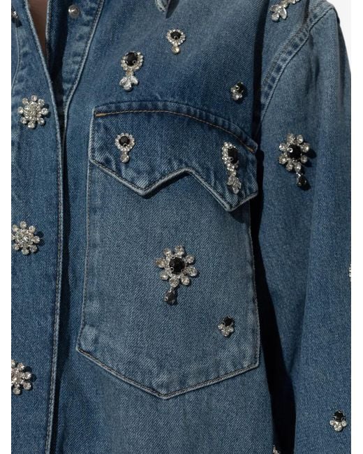 AllSaints Blue Embellished Shirt