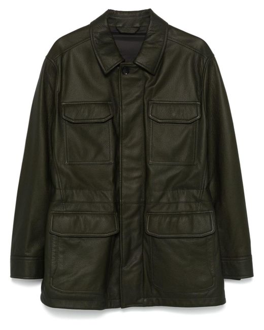 Brioni leather jacket clearance