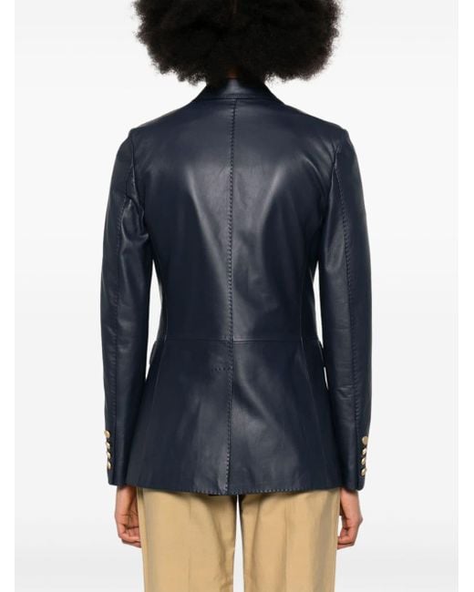 Tagliatore Black Leather Jacket