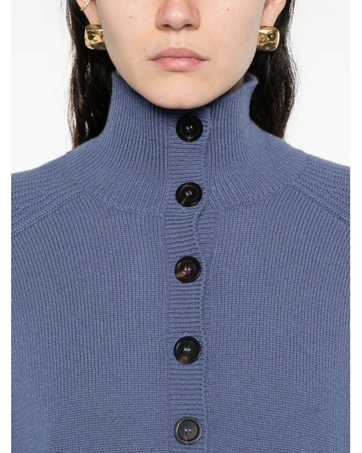 Bompard Blue Geknöpfter Pullover