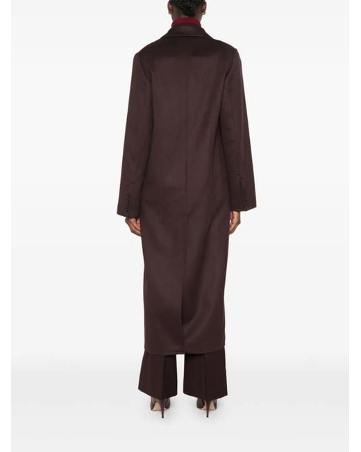 Victoria Beckham Purple Tailored Single-Breasted Coat