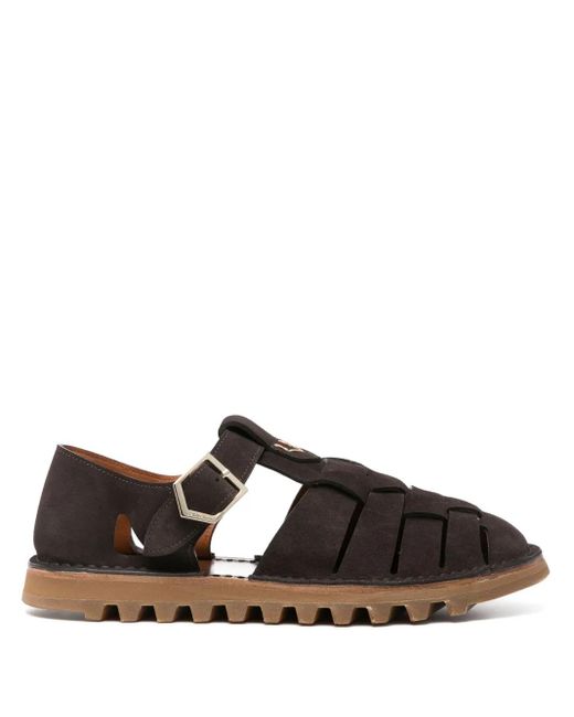 Canali Brown Suede Sandals for men
