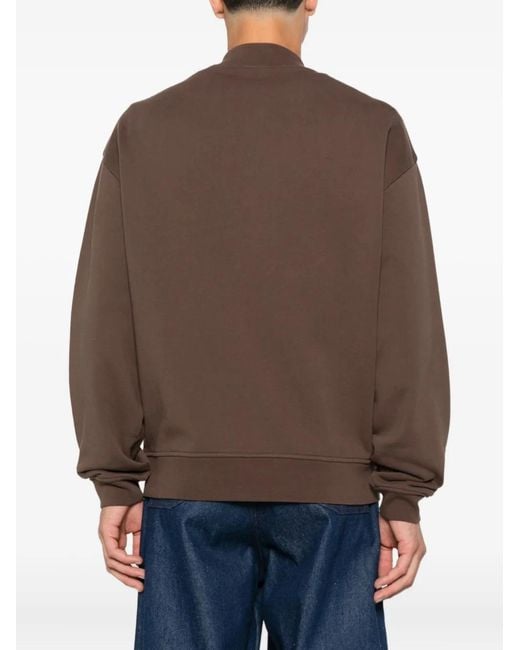Jacquemus Brown The Gros Grain Press-Stud Cardigan for men