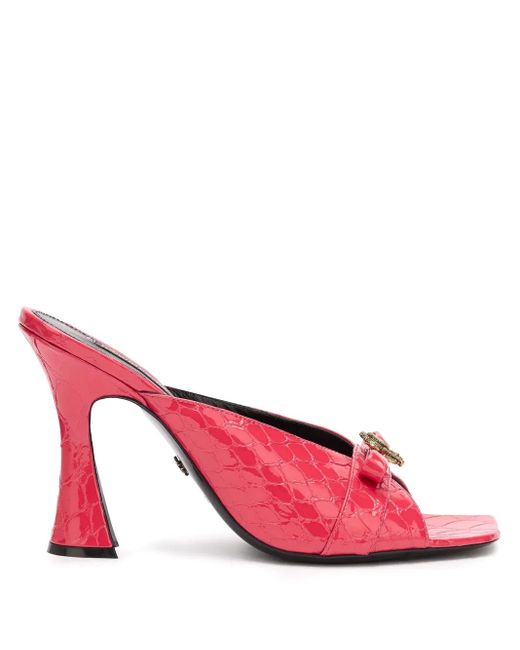 Mules Con Effetto Coccodrillo di Roberto Cavalli in Pink