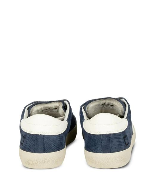 Date Blue Perforated Sneakers for men