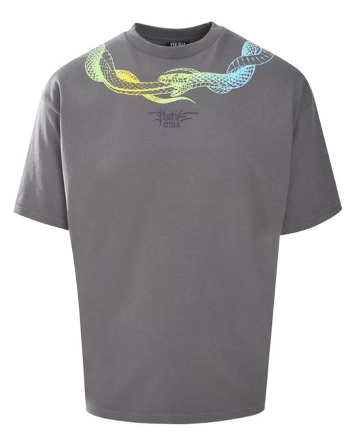 メンズ Phobia Circle Snake Tシャツ Gray