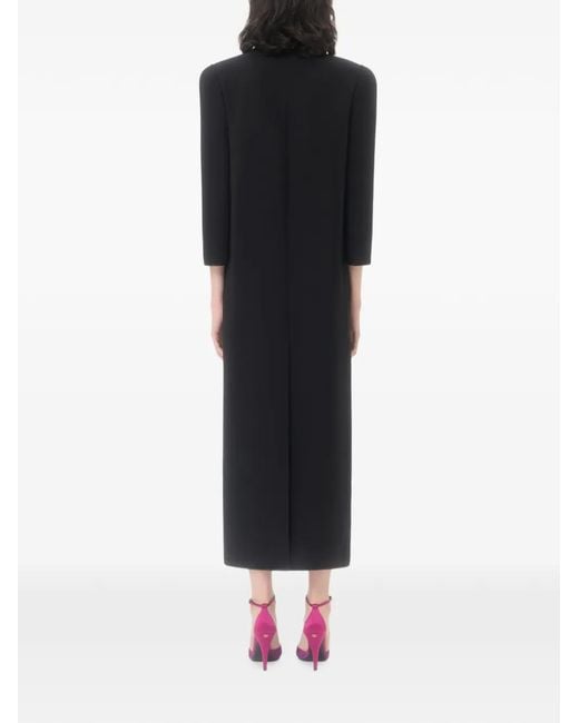 Valentino Garavani Black Cady Couture Embroidered Dress