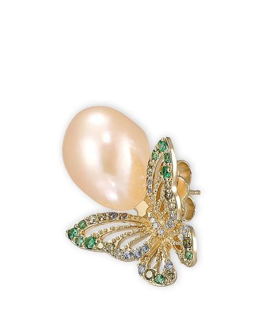 Anabela Chan Metallic Butterfly Multi-Stone Earrings