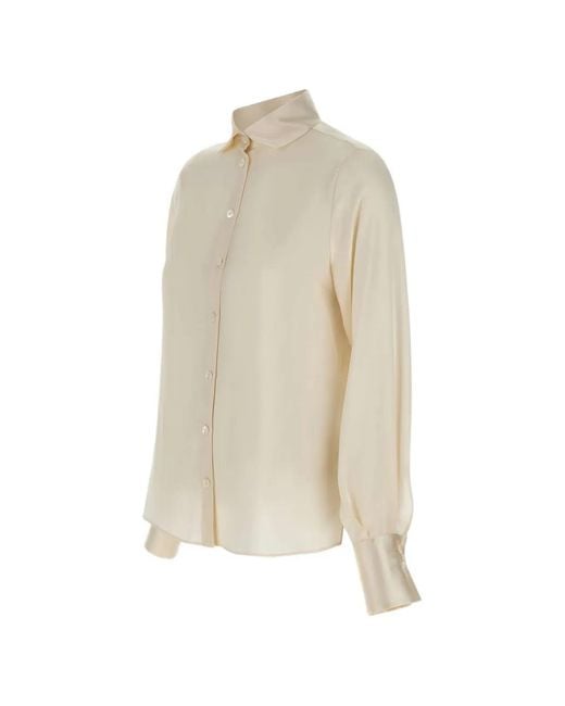 Eleventy White Buttoned Silk Shirt