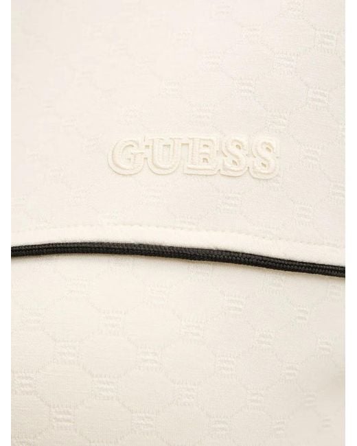 Guess Natural Logo-Embroidered Piping Sweatshirt