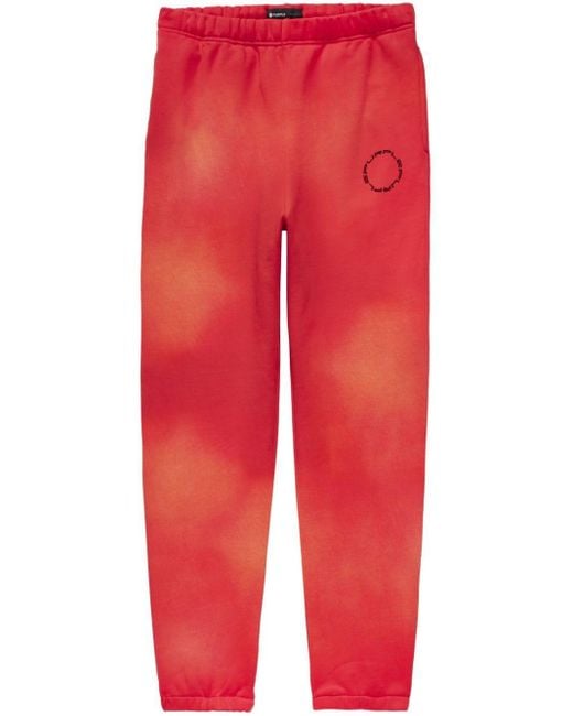 Pantaloni sportivi con effetto schiarito P440 di Purple Brand in Red da Uomo