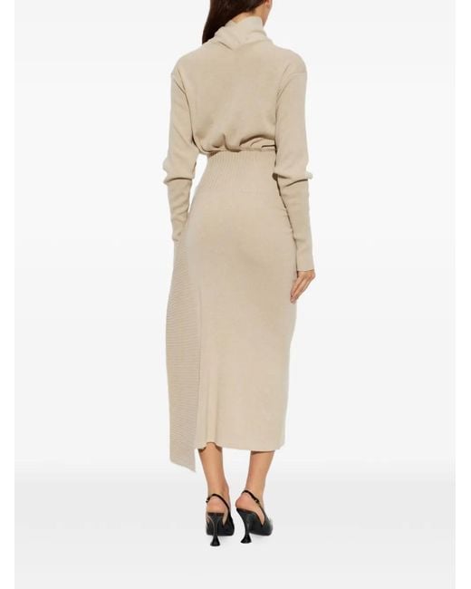 Lanvin White Wool And Cashmere Midi Dress