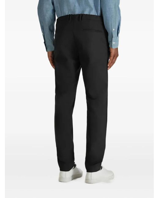 Incotex Black Button-Fastening Trousers for men