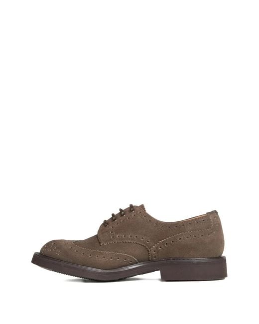 Tricker's Brown Derbies Bourton En Daim for men