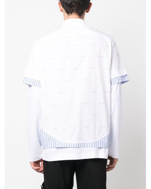 Camisa con logo estampado Givenchy de hombre de color White