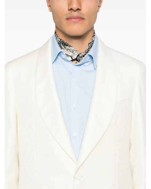 Tagliatore White Shawl-Lapel Single-Breasted Suit for men