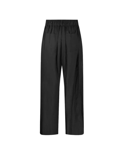 Thelatest Black Elasticated Pleated Trousers