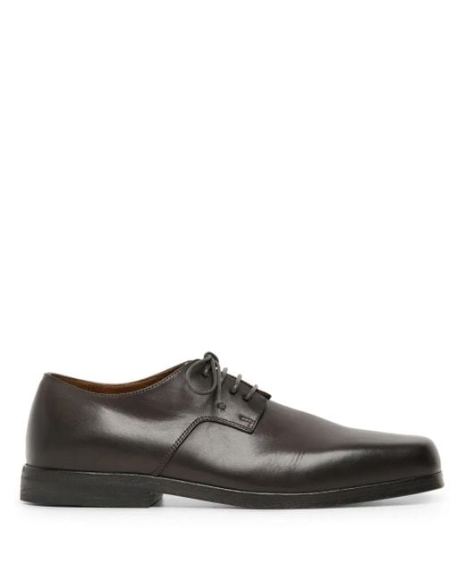 Marsèll Brown Parapetto Square-Toe Leather Derby Shoes