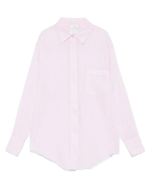 Camicia Semi Trasparente di Forte Forte in Pink