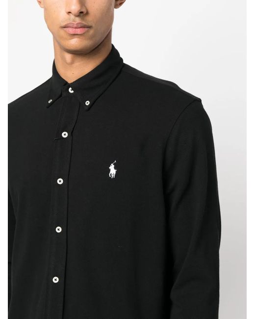 Polo Ralph Lauren Button-Down Overhemd in het Black voor heren