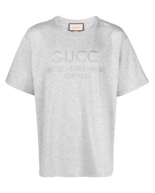 Gucci Gray Cotton Jersey T-shirt for men
