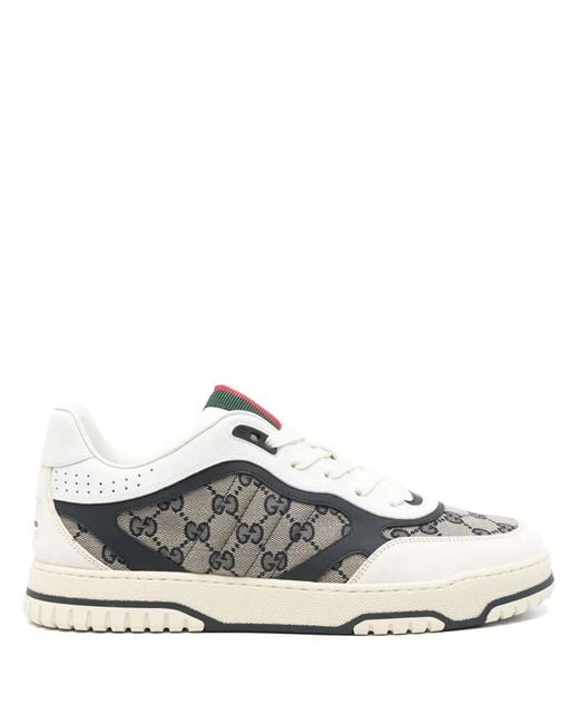 Gucci White Re-Web Monogram Sneaker for men