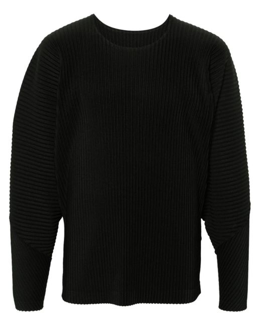 T-shirt MC January à design plissé Homme Plissé Issey Miyake pour homme en coloris Black