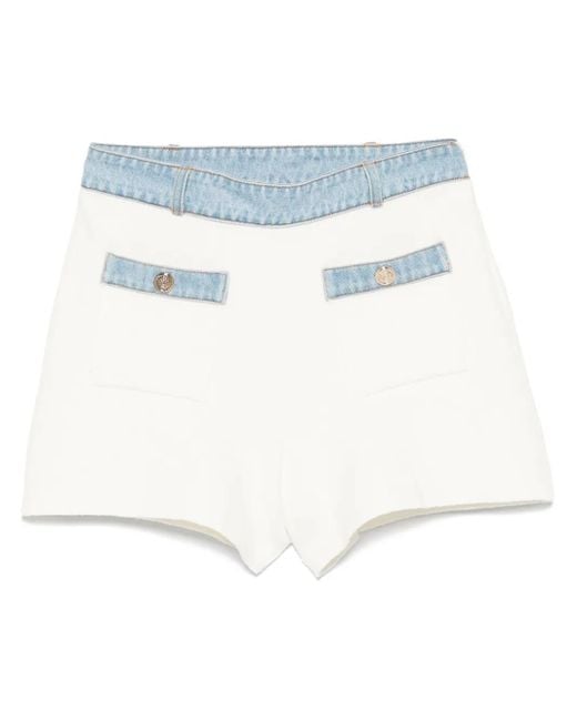 Short À Bords En Jean Maje en coloris Blue