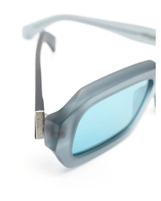 Retrosuperfuture Blue Lunettes De Soleil Fantasma À Monture Rectangulaire