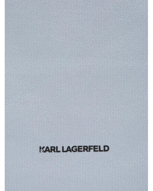 Karl Lagerfeld Blue Rue St-Guillaume Tote Bag