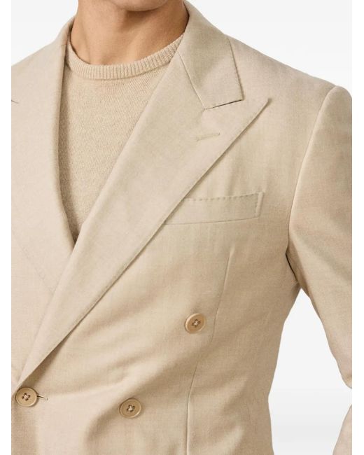 Ralph Lauren Natural Kent Peak-Lapels Double-Breasted Blazer for men