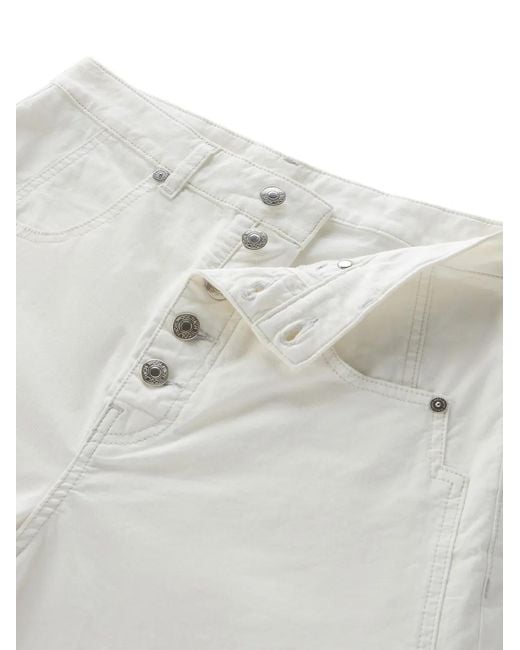 Woolrich White Wide Leg Denim Jeans