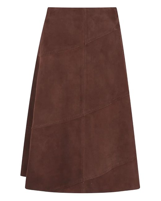 Jupe Mi-Longue Sosie À Empiècements Alice + Olivia en coloris Brown