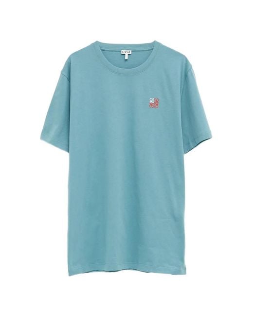 Loewe Blue Embroidery T-Shirt for men