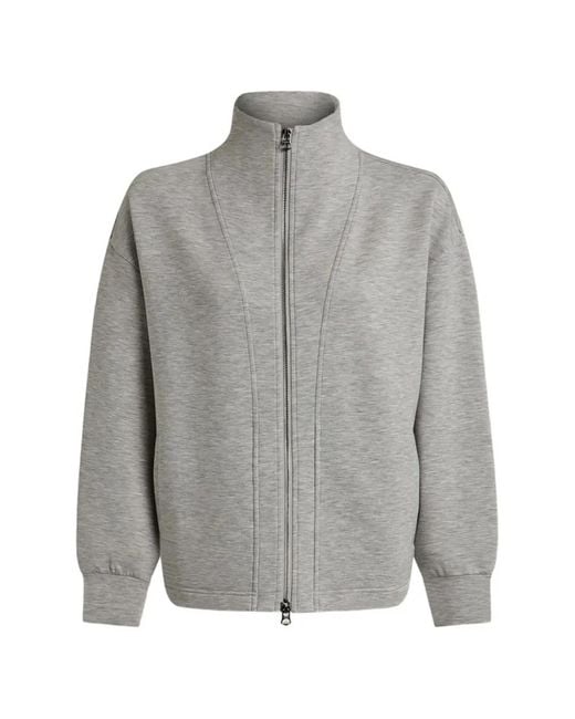 Varley Gray Arlene Zip-Up Sweater