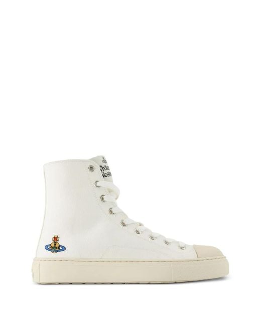 Vivienne Westwood White Baskets À Broderies Plimsoll Orb