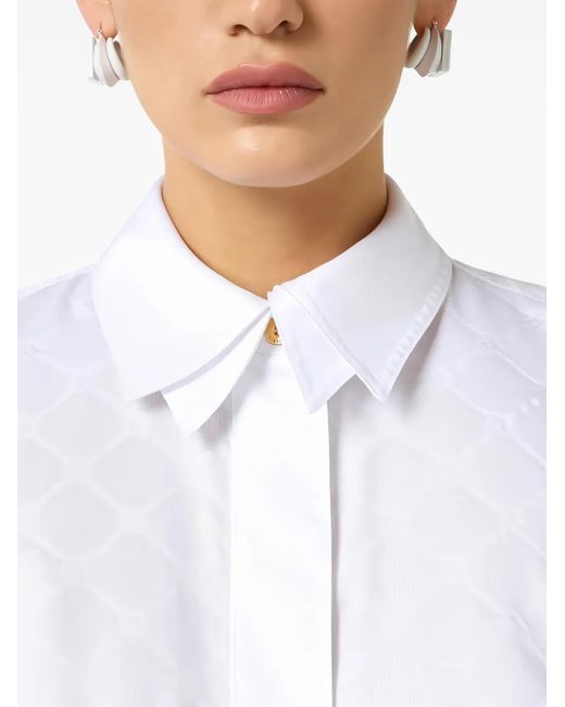 Elisabetta Franchi White Cotton Shirt