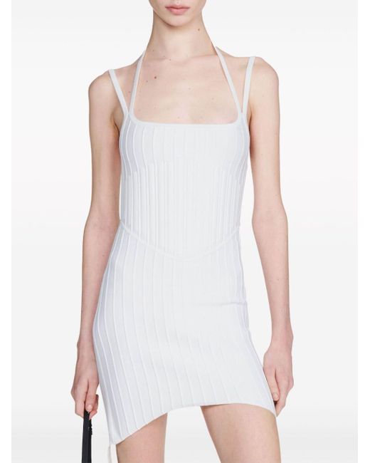 Dion Lee White Ventral Compact Corset Minidress