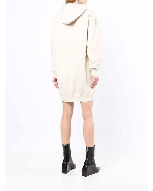 Off-White c/o Virgil Abloh White Diag-Stripe Print Sweatshirt Dress