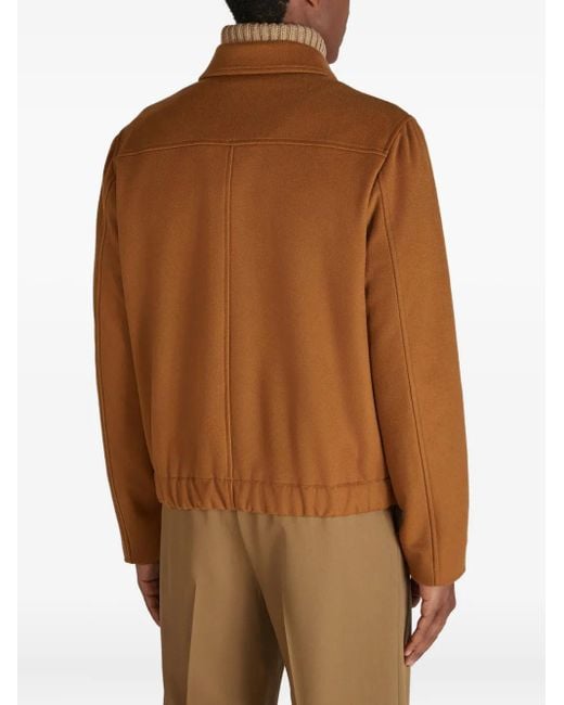 Bomber Con Zip di Montedoro in Brown da Uomo