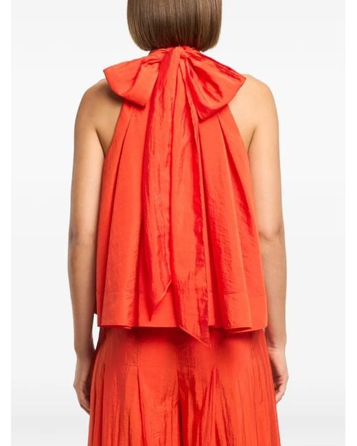 Cinq À Sept Red Jagger Halterneck Top