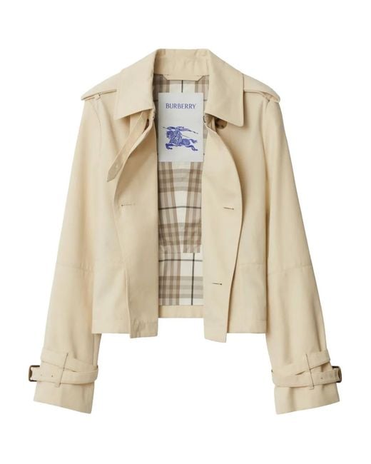 Burberry Natural Cropped Trench Jacket
