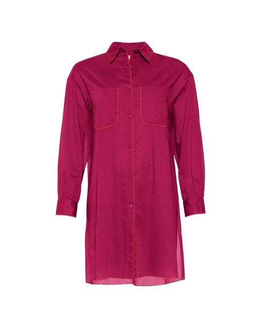 Eres Pink Lighthouse Contrast-Trimmed Shirt