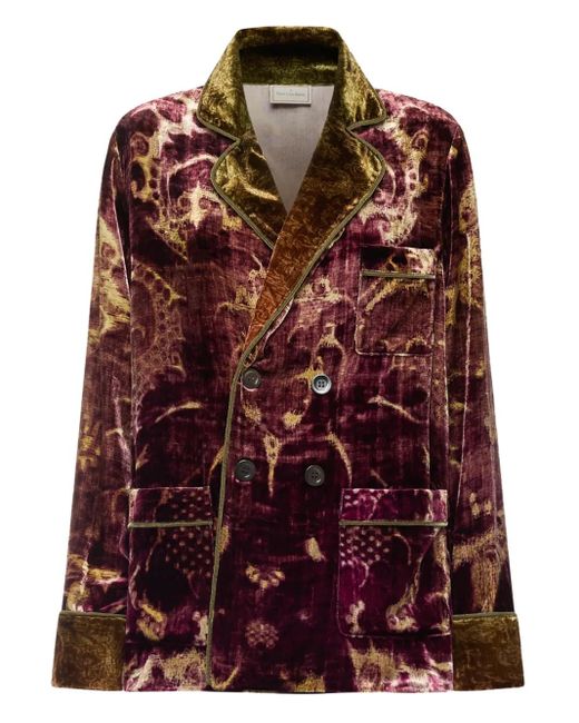 Chaqueta con motivo damasco Pierre Louis Mascia de color Red