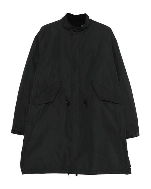 Snow Peak Black Button Pocket Coat