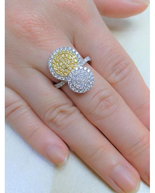 HYT Jewelry White 18Kt And Platinum Diamond Ring