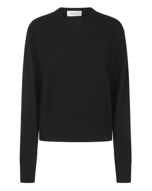 Sportmax Black Pullover Mit V-Ausschnitt
