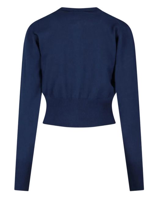 Vivienne Westwood Blue Orb-Embellished Buttoned Cardigan