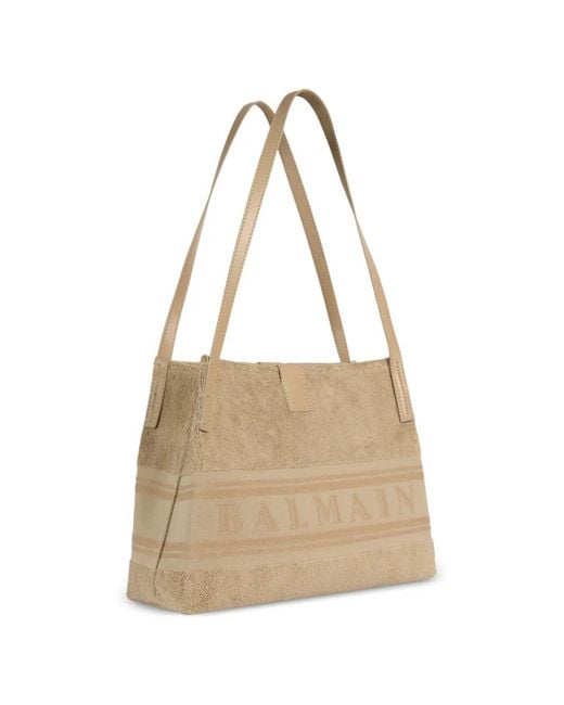 Balmain Natural Small Release Tote Bag