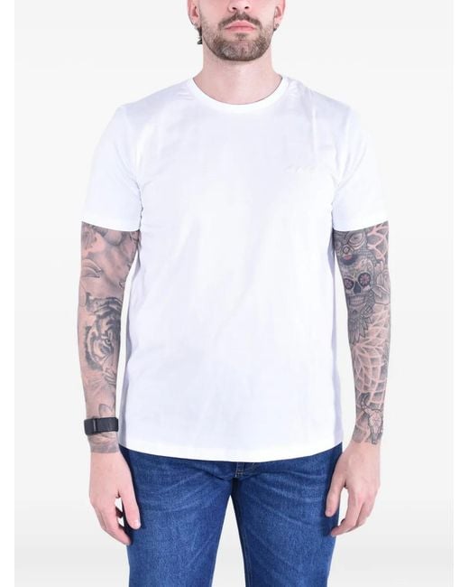 Dondup White T-Shirt À Col Rond for men